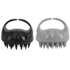 WOVTE Scalp Massage Scalp Cleansing Scalp Silicone Head Unisex Brush, Brush, Care, Massager, Wet/Dry Use, (Black + Gray)