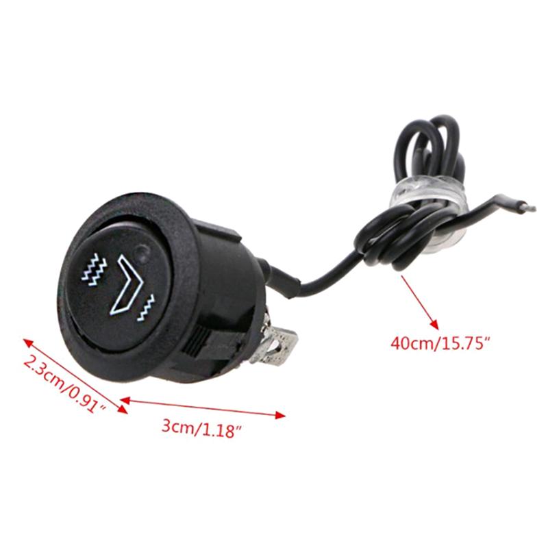 Car Interior Seat Heating Switch 3-Pin Circular Heating Rocker Arm Off Control Universal Replacement Part