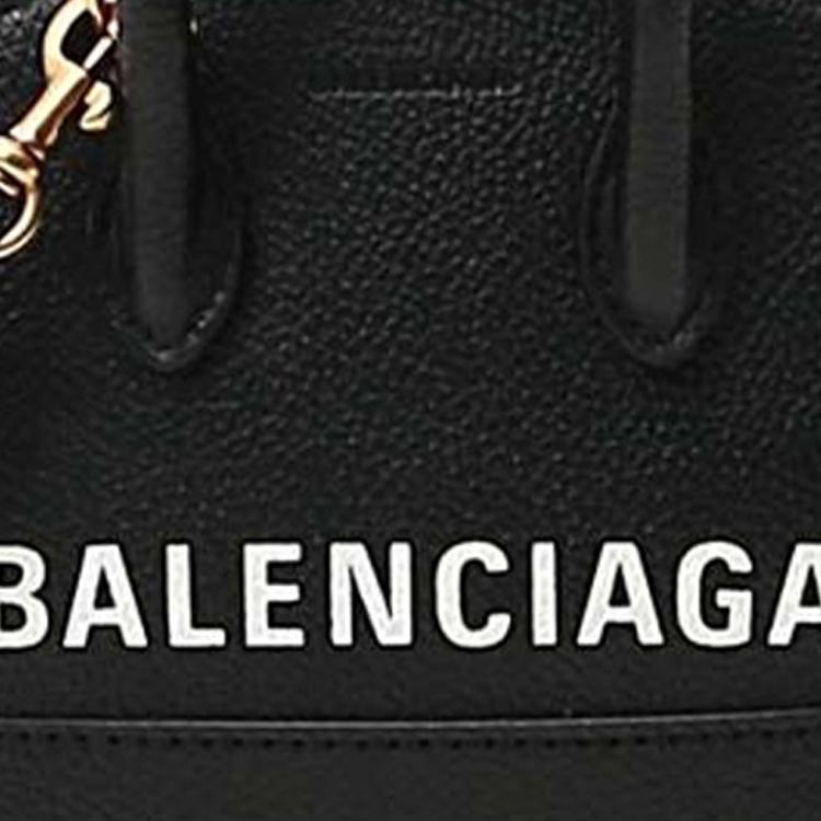 New Balenciaga Ville Cow Leather Dome Bag, Handbag, Crossbody Bag, Shoulder Bag Mini Women's Black 6397561IZ1M1090