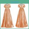Elegante Vestido de Baile Regência de Cintura Império Vitoriano Vintage