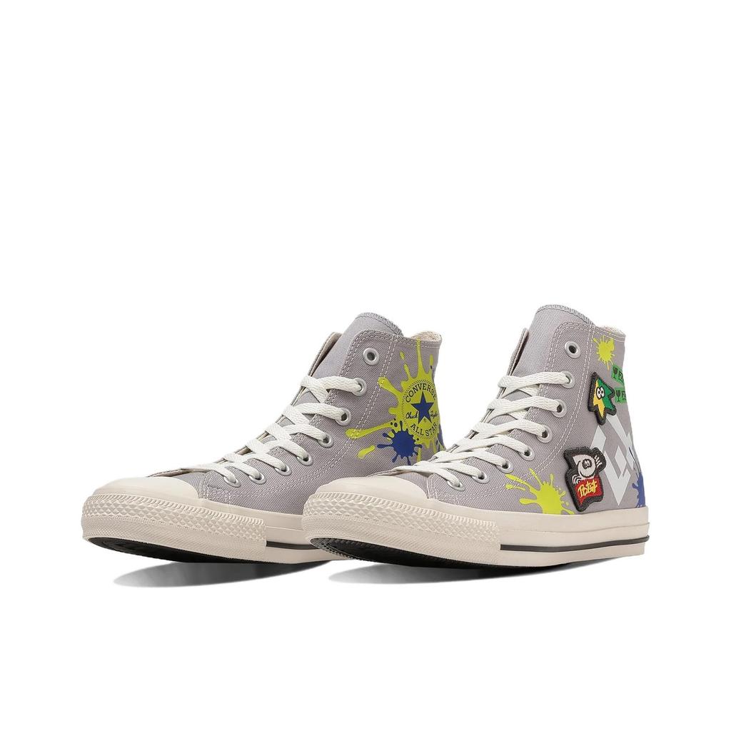 Converse Splatoon 3 X  All Star LC HI High-Top Canvas Shoes Unisex Sneakers Gray 31312950210