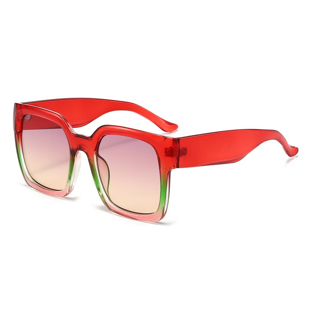 Nouveaux Lunettes de Soleil Carrées Surdimensionnées Femmes Vintage Monture Dégradée Mode Lunettes de Soleil Teintes Vertes UV400 Marque de Luxe
