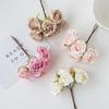 12Pcs Artificial Flowers Silk Tea Rose Wedding Bouquet Wreath Scrapbooking for Home Valentine Decoration Diy Holiday Accessories
