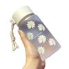 Water bottle summer plastic straw cup male and female students easy cup frosted flower tea water cup simple kettle large capacity cup