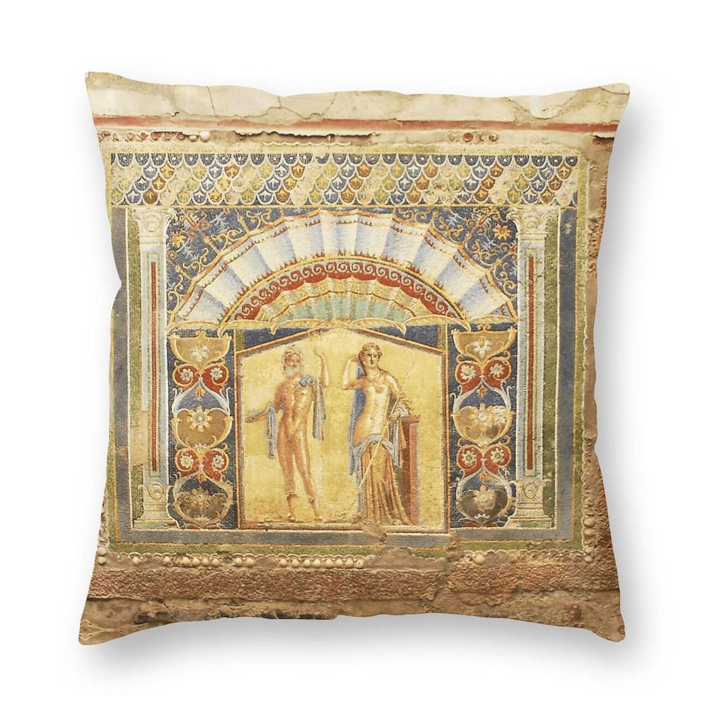 Mural At Herculaneum Pillowcase Polyester Linen Velvet Printed Zip Decor Throw Pillow Case Home Cushion Cover
