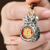 Rotatable Money Bag Zodiac Keychain Pendant for Prosperity