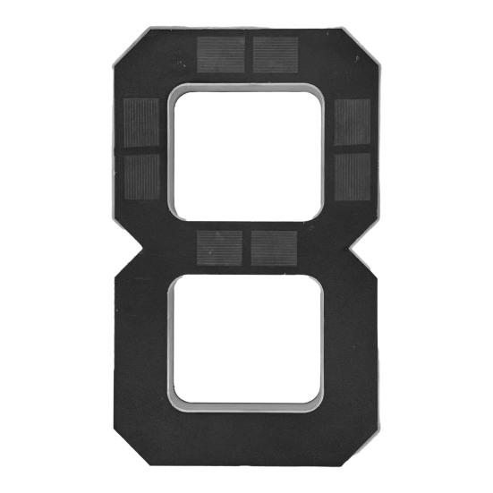 Solar House Number Sign 9-Inch LED Backlight Address Sign Auto On/Off Waterproof Solar LED Number Pendant No-Drill Installation Modern Address Plaque