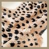 Retro old money style leopard print silk scarf female versatile light luxury temperament money spot scarf air conditioner long shawl outside the room