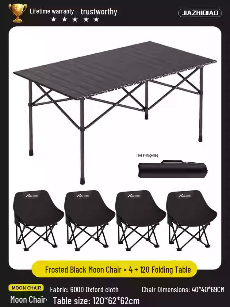 Portable Folding Picnic Table & Chair Set for Camping & Barbecue