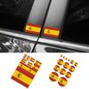 Spanish Flag Car Sticker Spain Creative Vinyl Decals Custom Motorcycle Decor Accessories For Seat Citroen Peugeot Nissan Opel
