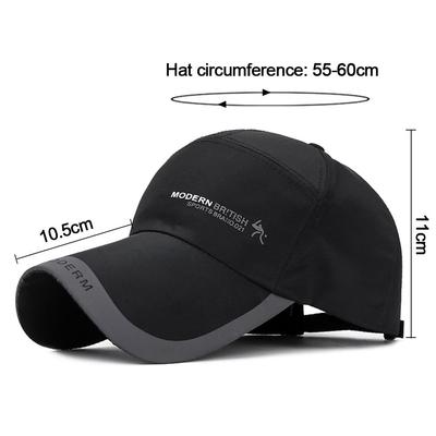Verstellbare Baseballkappe, schnelltrocknend, Sonnenschutzhut, atmungsaktiv, UV-Schutz, Herren