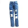 Ripped Vintage Women's Jeans Distressed Streetwear Hole Hip Hop High Waist Pants Fashion Straight Denim Trousers Summer Jean