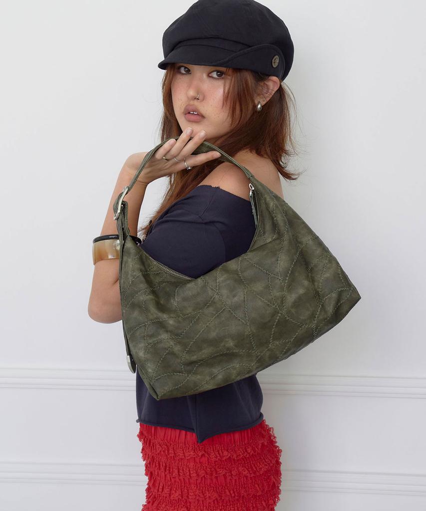 Sand Museum Cactus Hobo Bag Mini [Olive]
