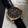 [Salvatore Marra] Watch Moon Phase Multi-Calendar 50m Waterproof Business Formal Men's Leather Strap Limited Edition Black Pink Gold