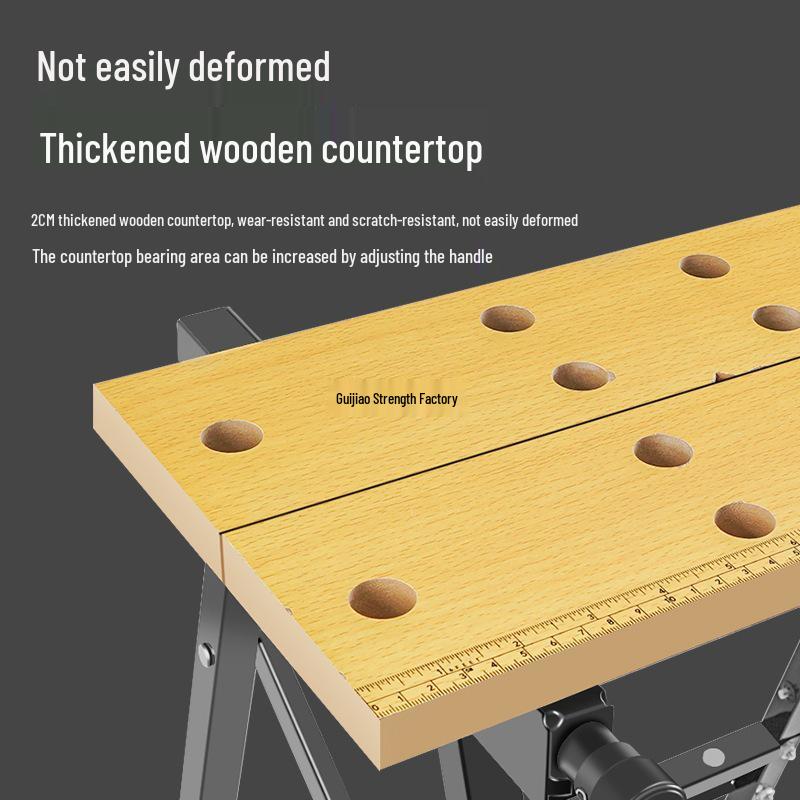 Portable Multifunctional Folding Workbench: Sliding Table Saw & Small Woodworking Station