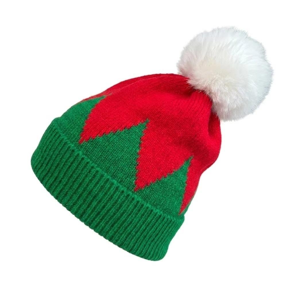 Merry Christmas Hat Christmas Knitted Hat Warm Striped Hat All-match Santa Beanie Hat  Outdoor