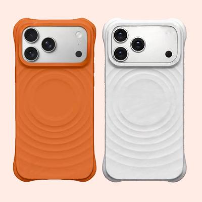 Official Water Ripple Silicone for Magsafe Magnetic Charge Case for IPhone Air 17 16 15 14 Pro Max Soft Shockproof Cover Funda