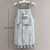 Floral Style Kitchen Cooking Apron Stain-proof Catering Waist Apron Household Work Apron  Adult