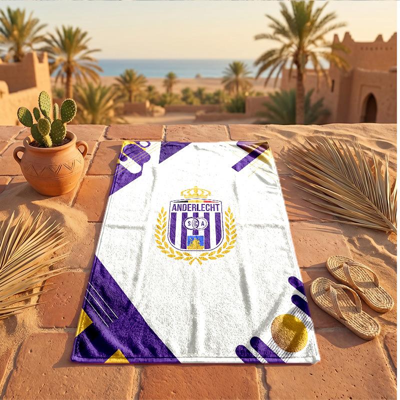 Anderlecht FC Druck Mikrofaser Strandtuch Schnelltrocknend Saugfähig Großes Handtuch für Strand Schwimmen Reisen