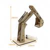 DIY Handmade Wooden Hydraulic Excavator Model Kids Educational Scientific Experiment Parent-child Interactive Learning Toy