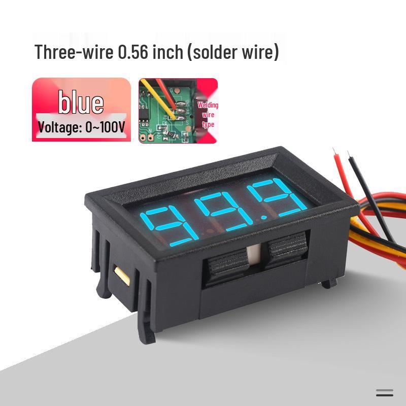 Digital Voltmeter Head: 0.28/0.36/0.56 Inch, 30V-120V, Two/Three-wire Options, With/Without Shell