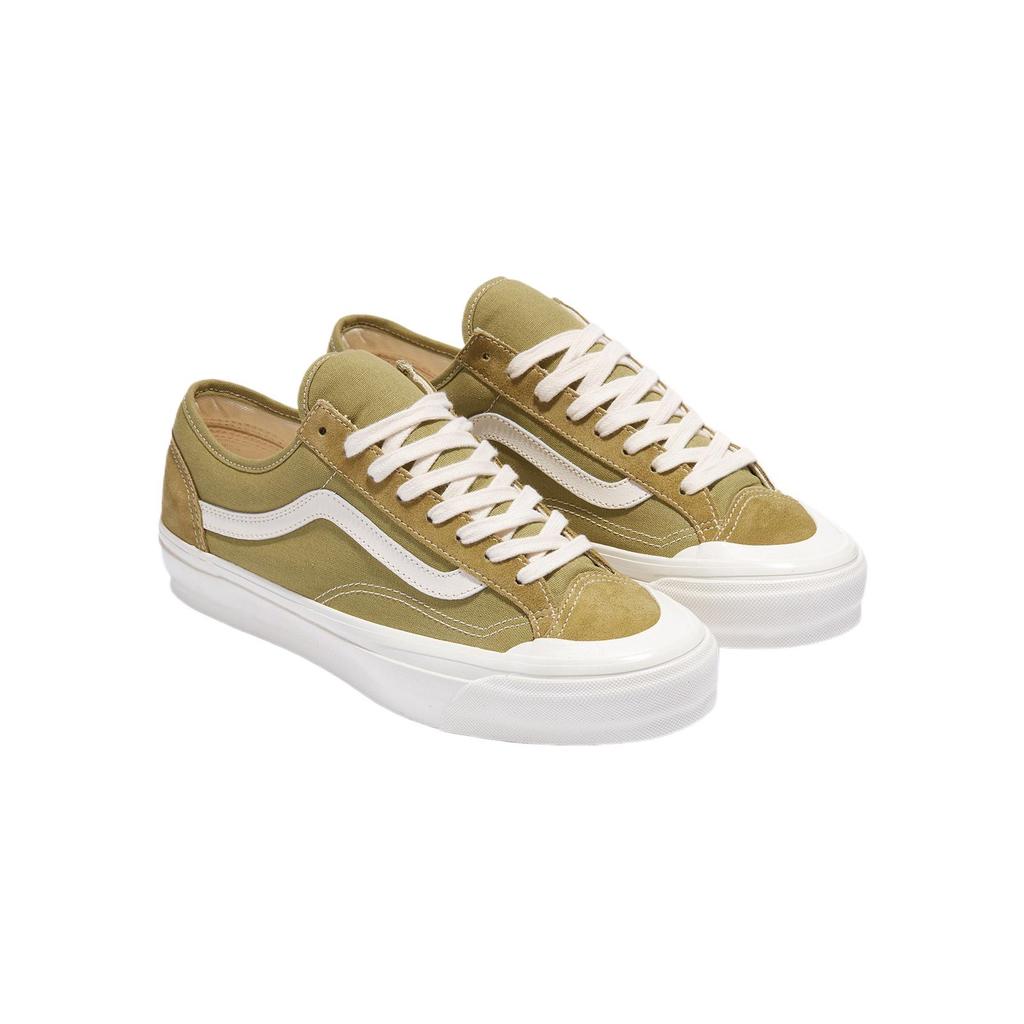 Vans LX Old Skool 136 Comfortable Fashion Simple Versatile Low-Top Skate Shoes Unisex Sneakers Light-Green VN000SHMCLM