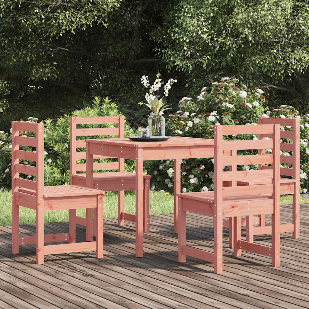 5 Piece Garden Dining Set Solid Douglas Fir Wood