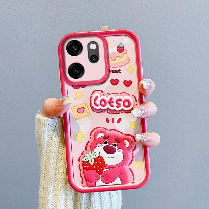 KEYSION Shockproof Case for OPPO Reno14 F 5G with Lanyard Soft Silicone Cute 3D Cartoon Doll Phone Cover for OPPO Reno 14F 5G
