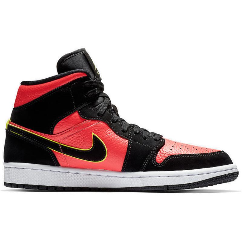 Jordan 1 Mid Black Hot Punch Women's Jordan BQ6472-006