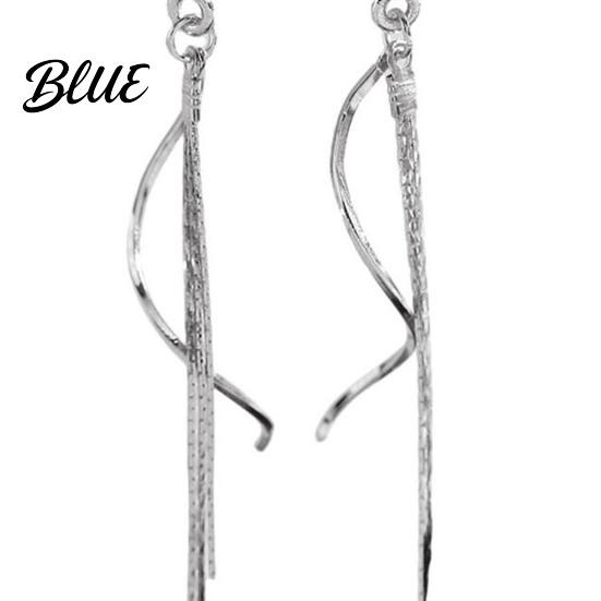 Long Earrings 1 Pair Women Infinity Symbol Tassel Drape Style