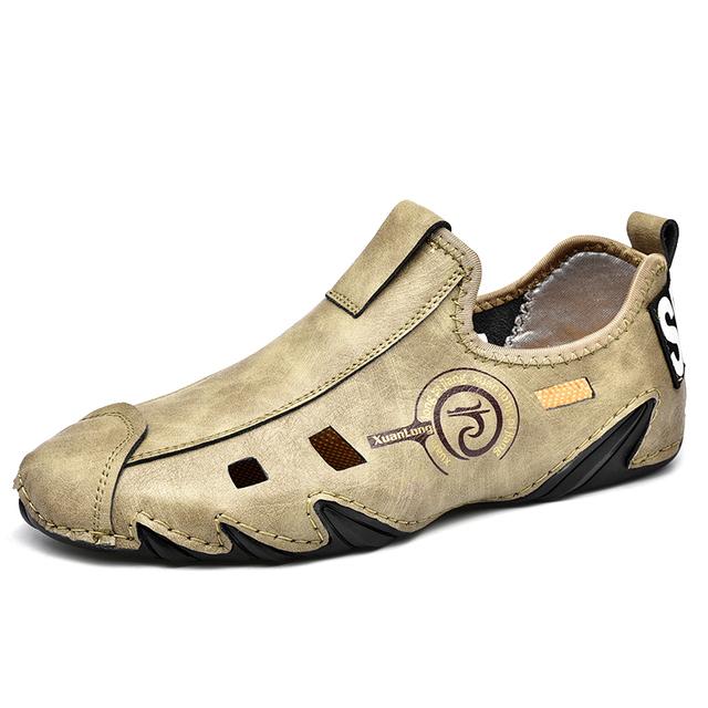 Pantofi Casual de Vară pentru Bărbați din Piele Moale, Modă de Lux, Mocasini Moi, Respirabili, Antiderapanți, pentru Condus, Mărimi Mari