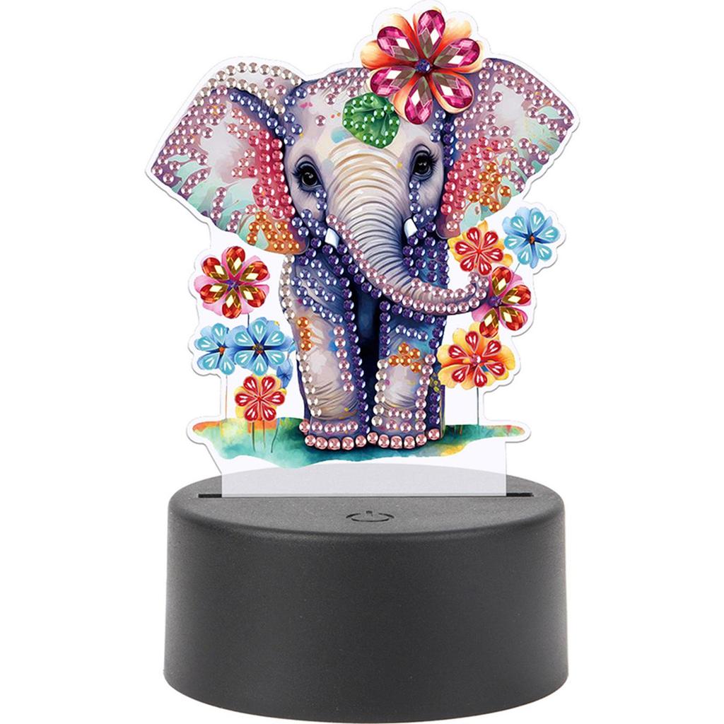 Acrylic Double Sided Diamond Painting LED Night Light Diamond Art Light Ornaments Rhinestones Night Lamp for Adults Beginners