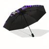 Kuromi,Nightly Automatic Folding Umbrella-Simple 8-Rib Design, Bright Cartoon Pattern, Durable Iron Frame, Suitable For Travel, Outdoor, Bea