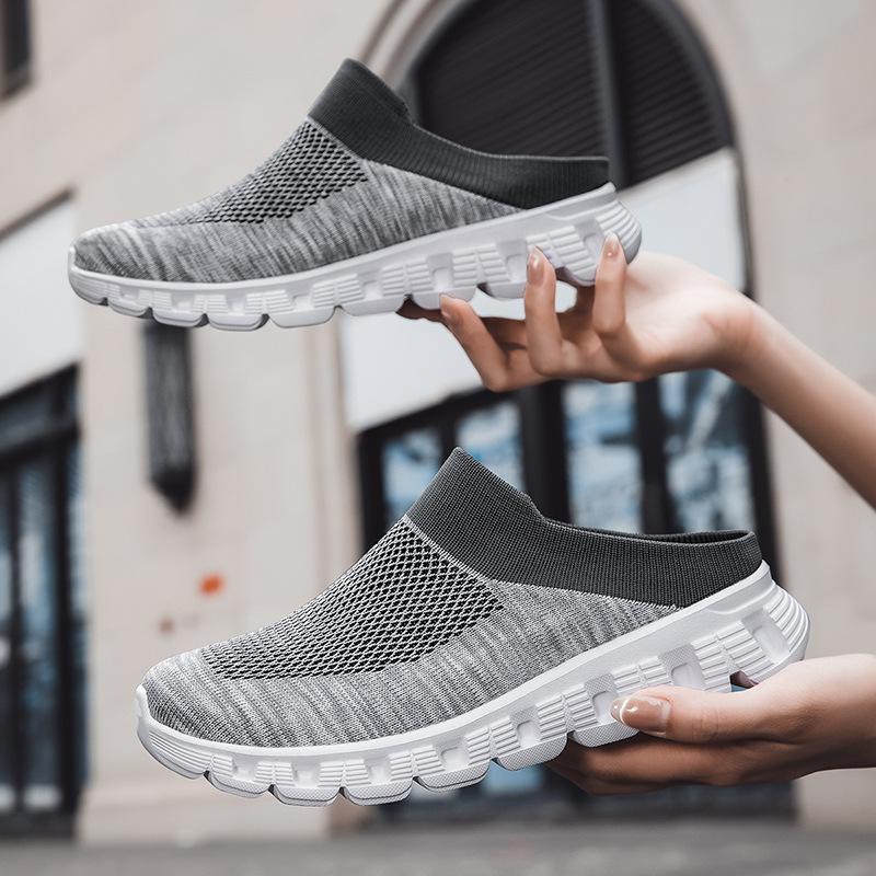 2025 Summer New Couple Breathable Lightweight Outsole Sports Shoes Fly-woven Socks Shoes Xiyin Popular Women's Shoes Slippers