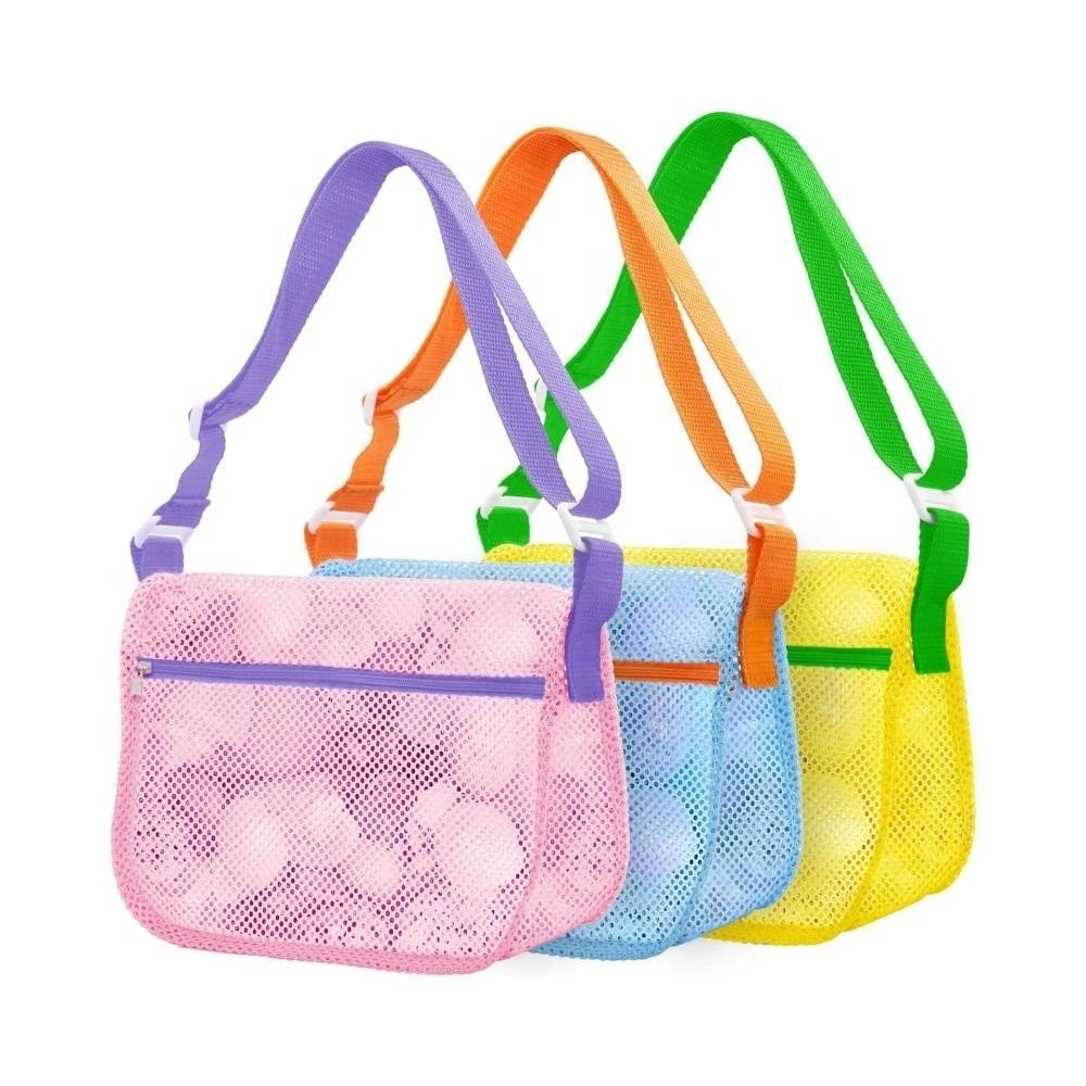 3Pcs Multifunctional Seashell Collecting Bags Large Capacity Kids Beach Toy Organizer for Sand Toys 3Pcs