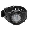 Digital Sports Watch Fashionable Waterproof Stopwatch Alarm Electronic Watch Black