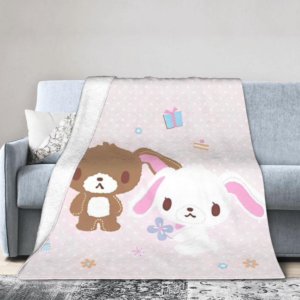 Sugarbunnies Shirousa Kurousa Cutecore Jojifuku Pinkcore Decke Fleece Warme Überwurfdecke für Auto Sofa Couch Schlafzimmer Steppdecke