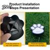 Patio Solar Lighting Stake Waterproof Print Light Lawn Dog Paw LED Garden Long-lasting Lamps Outdoor Decorative Footpath Light for
