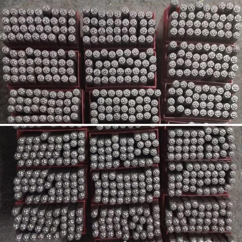 6pcs Versatile Star Shaped Metal Stamp Set Carbon Steel Punch Tools for Hobbyists Leather and Wood Embossing Supplies