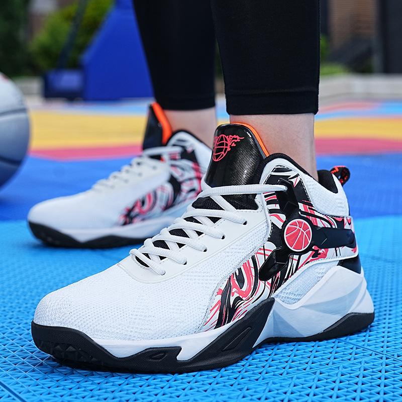 2025 Men's Basketball Shoes Cushioning Anti-Skid Sneakers Fitness Training Popcorn Rubber Sole Sports Casual Shoes