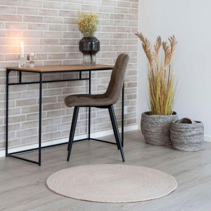 Broom Rug, Ø120 Cm, Natural Dyed Jute.