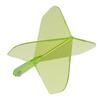CUESOUL ROST 77 Transparent Set of Clear Light White Medium One-Piece Flights, Standard, 3, Green, Logo, (CS-77-XB6T-M)