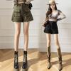 2026 Summer American Retro High Waist Wide Leg Cargo Denim Shorts for Women