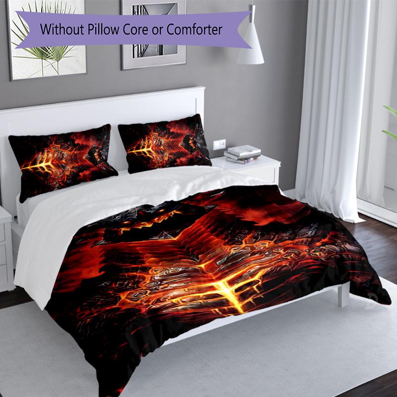 3pcs World of Warcraft characters2 pattern bedding set duvet cover set includes duvet cover &pillowcases, perfect all season bedroom decoration & gift