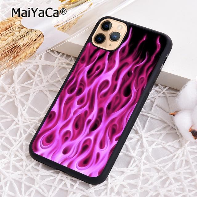 Red Blue Neon Flames Fire Phone Case For iPhone 17 Air 16 Pro Max 15 14 Plus 12 13 Shell Cover Coque