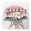 OiseauVoler Knit Cushion Cover Throw Pillow Cover Tassel Body Pillow Cover Interior Office Sofa Room Decoration 45 x 45cm Pink