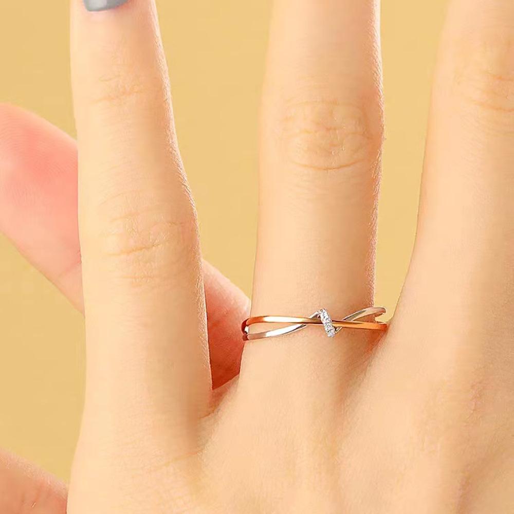 1pcs Women's Fashion Personalized Ring, S925 Silver Two Tone Interwoven Women's Ring, Daily Leisure Party Ring Jewelry