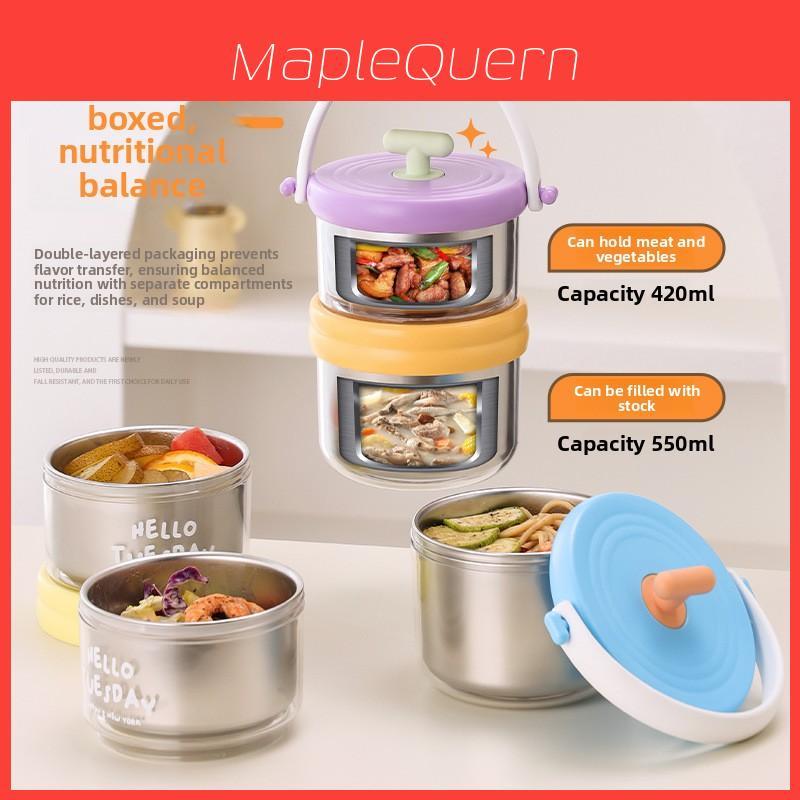 Modern Minimalist Stainless Steel Insulated Soup Container For Office And Travel