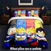 Set Biancheria da Letto Design Vegeta 1 Copripiumino + 2 Federe Morbido Traspirante Biancheria da Letto per la Casa