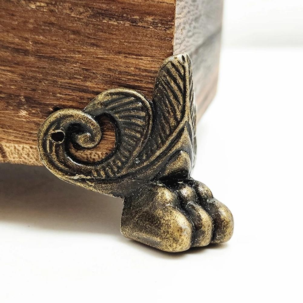 Antique Corner Brackets for Wood Case Decorative Feet Leg Corner (4 pcs)